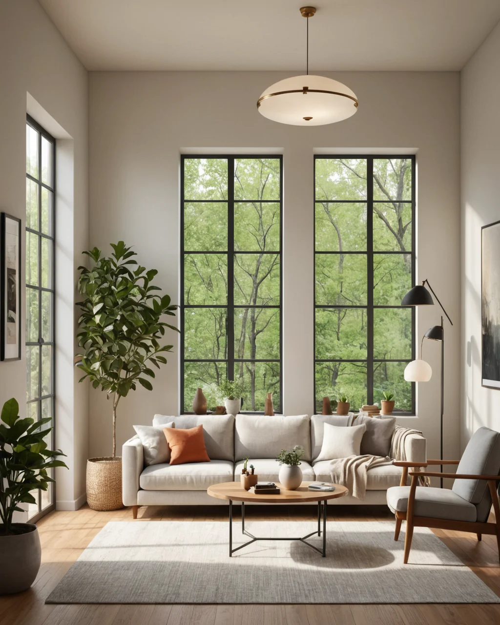 Feng Shui en la sala de estar de un apartamento pequeño para la armonía - imagen