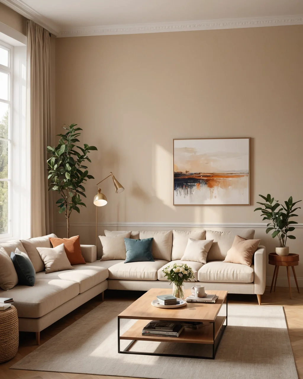 Feng Shui en la sala de estar de un apartamento pequeño para la armonía - imagen