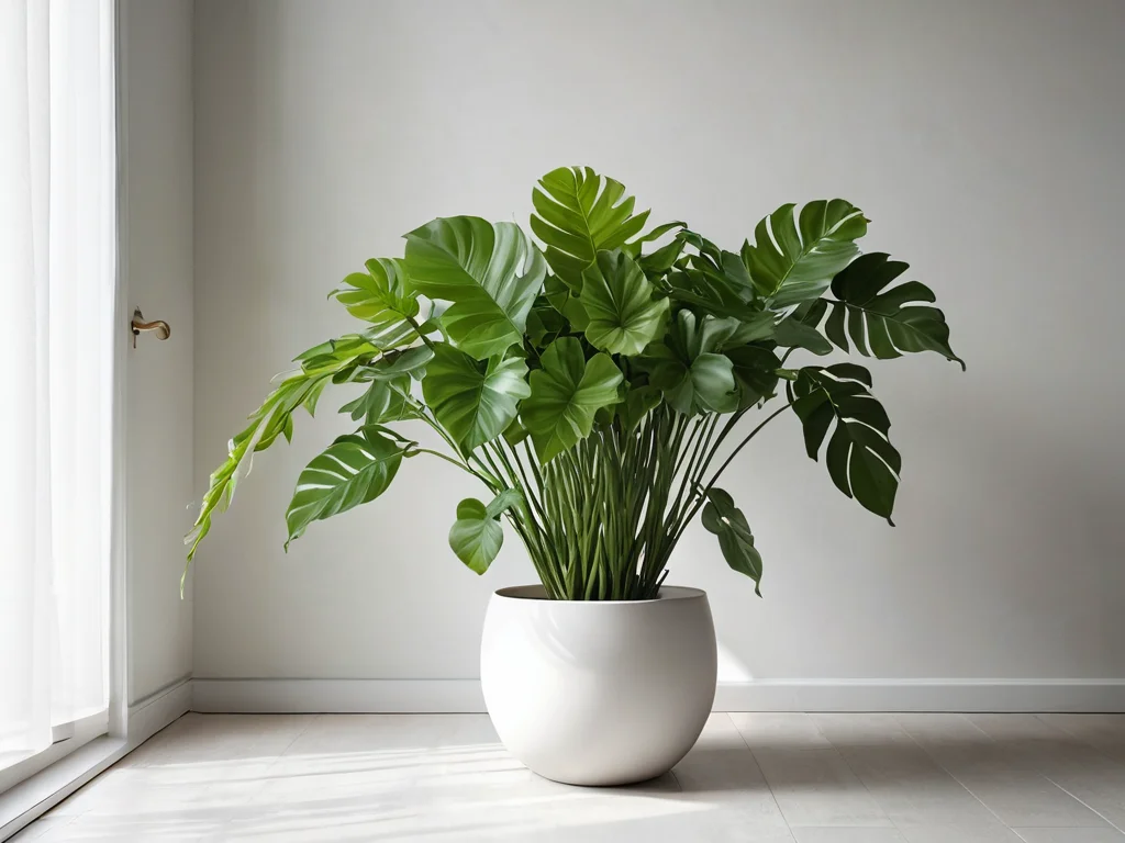 Изображение, иллюстрирующее замену растения, притягивающего негатив, на позитивный аналог в интерьере, помогающее понять, чем заменить нежелательные по феншуй виды для улучшения атмосферы.