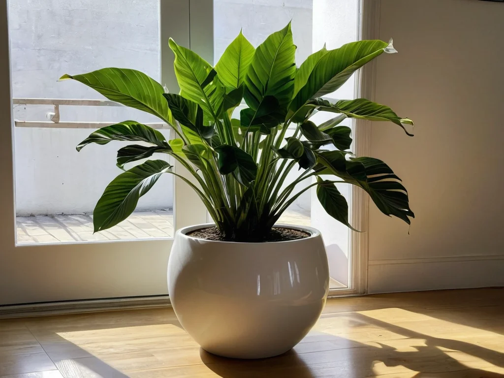 Иллюстрация распространенных ошибок при выборе горшка по феншуй: слишком большой горшок для маленького растения, несоответствие формы или цвета, создающее дисбаланс и нарушающее гармонию энергии в интерьере.