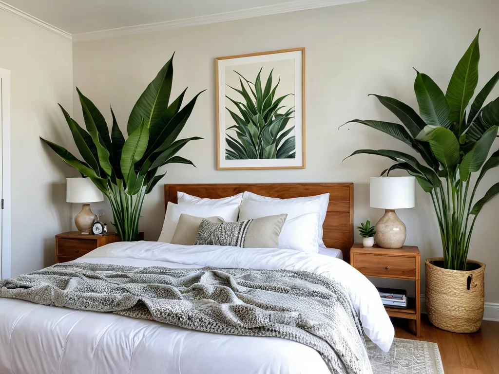 Подборка из топ-5 растений, идеально подходящих для создания здоровой атмосферы и улучшения сна в спальне, таких как сансевиерия, лаванда и спатифиллум, выступающих зелеными союзниками сна.